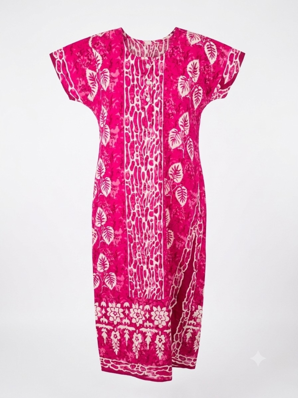 Tropical Fuchsia Maxi Caftan Dress - Picture 2 of 9
